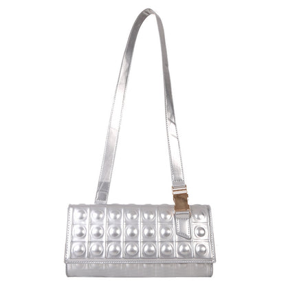 Crossbody Diamond Chain Bag - Fashionable Small Square Design for Stylish Appeal