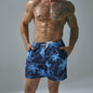 Men's Quick-Drying Swimming Trunks with Printed Design for Beach Shorts