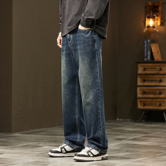 Men's Wide-leg Casual Pants for Men - High Street Loose Fit Straight Style