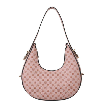Casual Printed One Shoulder Crescent Bag - Western Style Underarm Bag