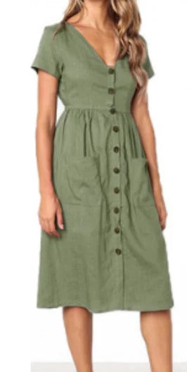 Short Summer V-Neck Dresses for Effortless Style