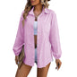 Loose Commute Leisure Striped Long Sleeve Shirt