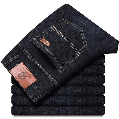 Thick Loose Straight Jeans for Men - Comfortable Fit and Stylish Design