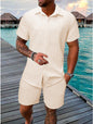 Summer Jacquard Suit in Black and White Solid Color