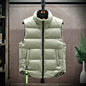 Men's Winter Down Vest - Fashion Stand-Collar Sleeveless Jacket, Solid Thickened Outerwear