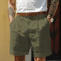 Men's Pleated Shorts - Pocketed Straight Leg Design