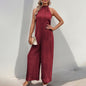 Fashion Halter Jumpsuit Halter Straight Onesie
