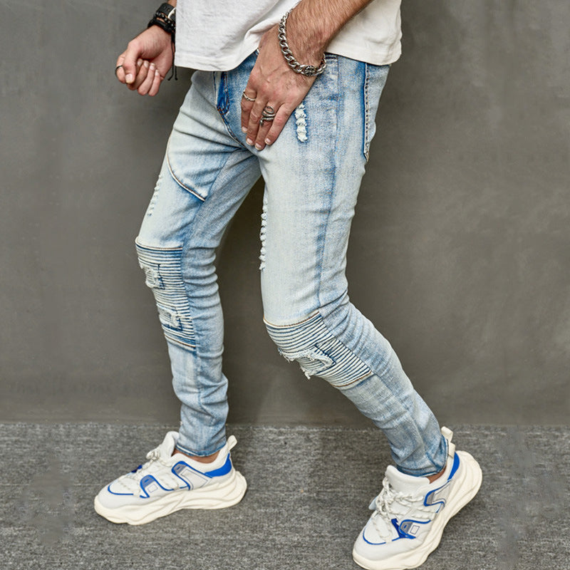 Men's style Ripped Slim Jeans