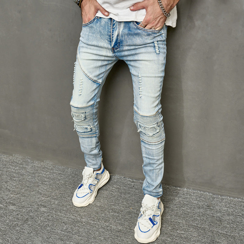 Men's style Ripped Slim Jeans