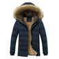 Men's Velvet Cotton-padded Jacket Plus Thick Cotton Padding for Autumn and Winter