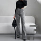 Leopard Print Narrow Jeans for Women - Stylish Trendy Fashion