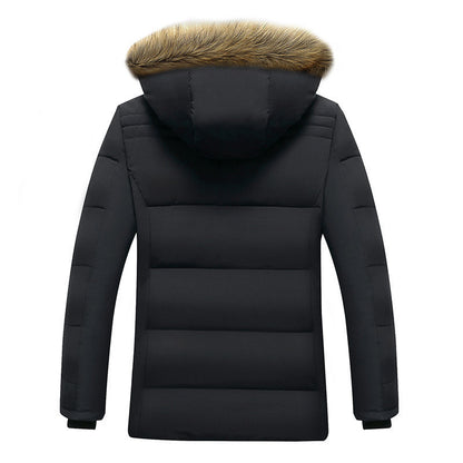 Men's Velvet Cotton-padded Jacket Plus Thick Cotton Padding for Autumn and Winter