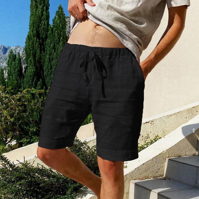 Men's Loose Cotton And Linen Casual Shorts