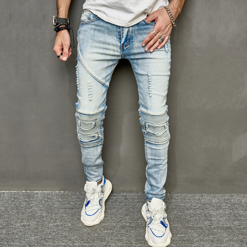 Men's style Ripped Slim Jeans