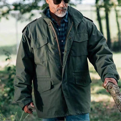 Men's Military Padded Coat - Fashionable Military Uniform for Men