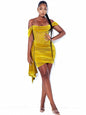 Women's Velvet Evening Dress with Sexy Breast Detail