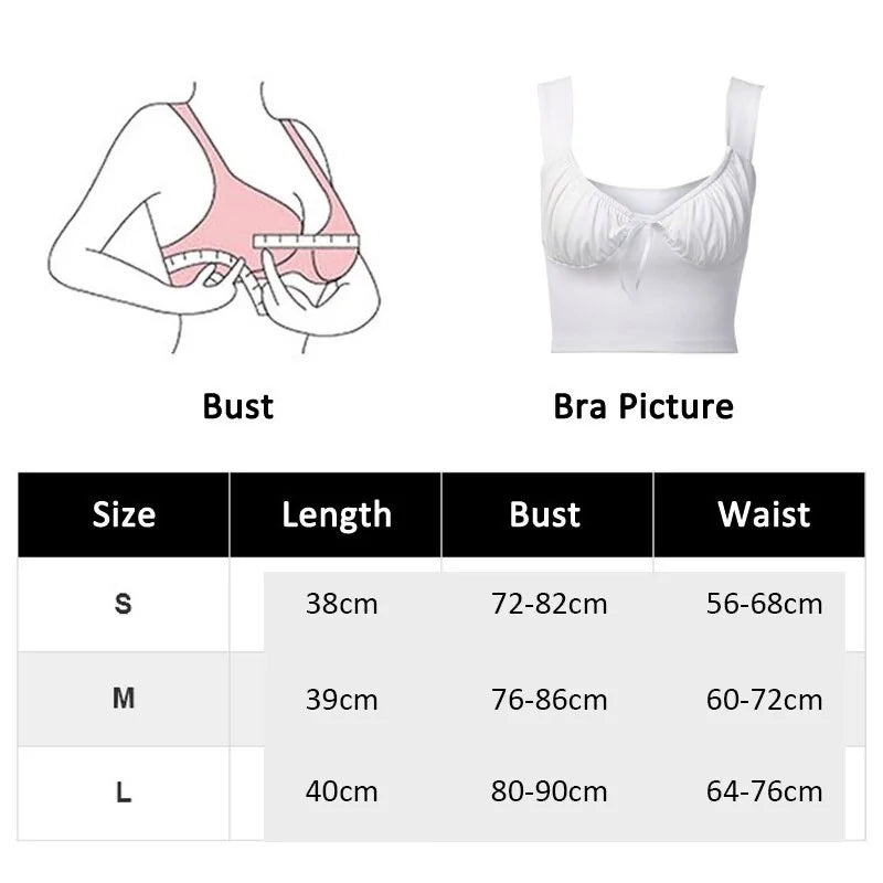 Summer Milkmaid Crop Top for Women - White Ruched Bow Camis