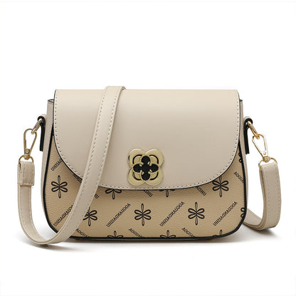 Women's Contrast Colour Bag - Small Printed Design