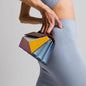 Women's Geometric Design Shoulder Bag - Hit Color Diamond Lattice Organ Messenger Bag