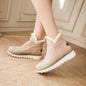 Women Winter Snow Boots Plush Ankle Flats Shoes for Warm Comfort