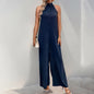 Fashion Halter Jumpsuit Halter Straight Onesie