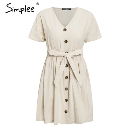 Short Summer V-Neck Dresses for Effortless Style - Store 48