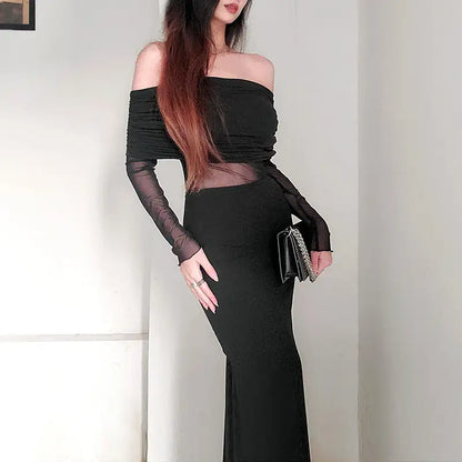 Elegant Off Shoulder Dress - Stylish Off Shoulder Dress for Any Occasion - Store 48