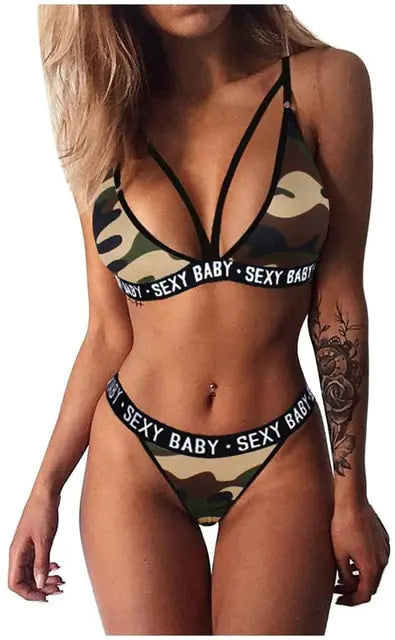 2 Set Pieces Underwear Bra and Panty Set Bikini