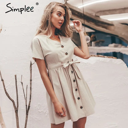 Short Summer V-Neck Dresses for Effortless Style