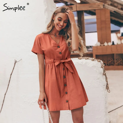 Short Summer V-Neck Dresses for Effortless Style - Store 48